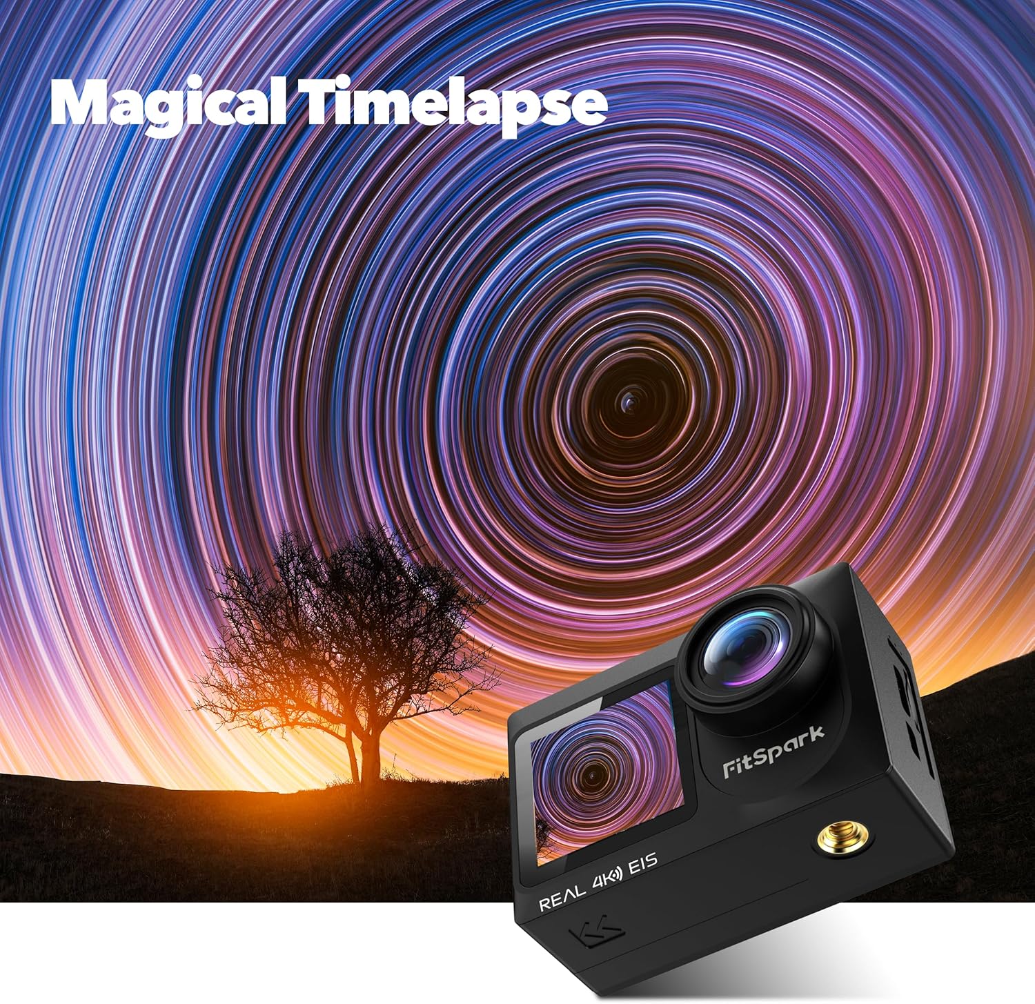 Real 4k30FPS Action Camera Waterproof Dual ColorScreens with WiFi EIS Touch Screen Underwater Sports Camera with External Microphone Remote Control 2X Batteries Eagle i15 ProMax - Image 8