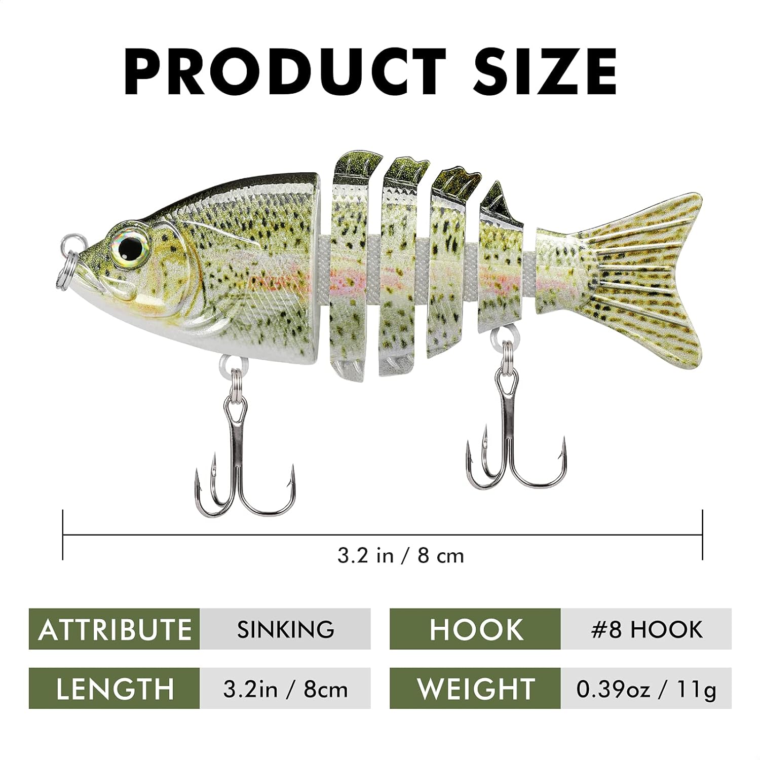TRUSCEND Swimmax for Saltwater and Freshwater, Realistic Fishing Lures for Bass Trout Crappie Walleye Pike Bluegill Salmon, Swimbait for Bass Fishing, Amazing Fishing Gear Gifts for Family Fishing - Image 2