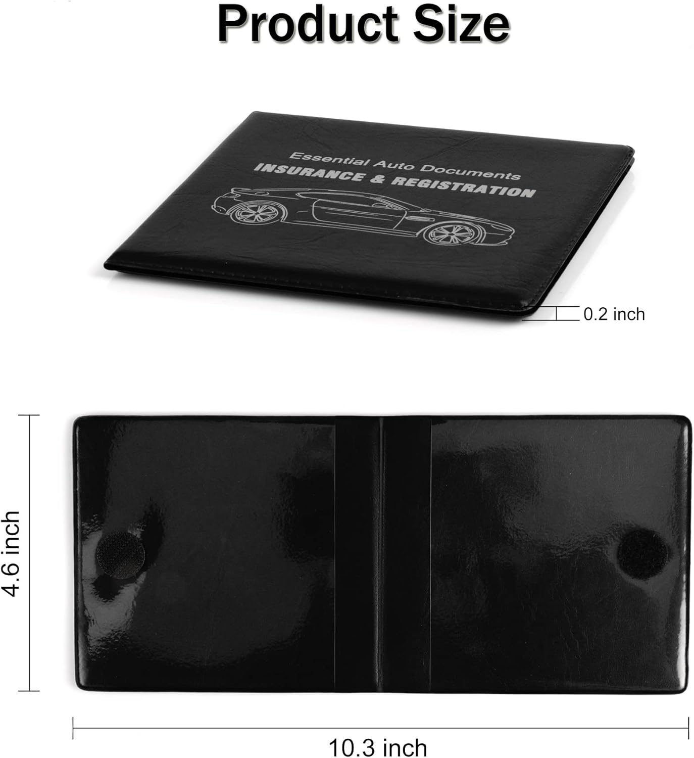 UYYE Car Registration and Insurance Card Holder, Vehicle Glove Box Car Organizer, Interior Car Accessories for Documents, Cards, License - 2 Pack - Image 2